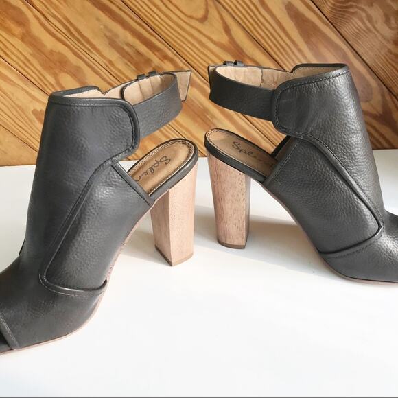 Splendid Leather Peep Toe Bootie - Picture 3 of 9